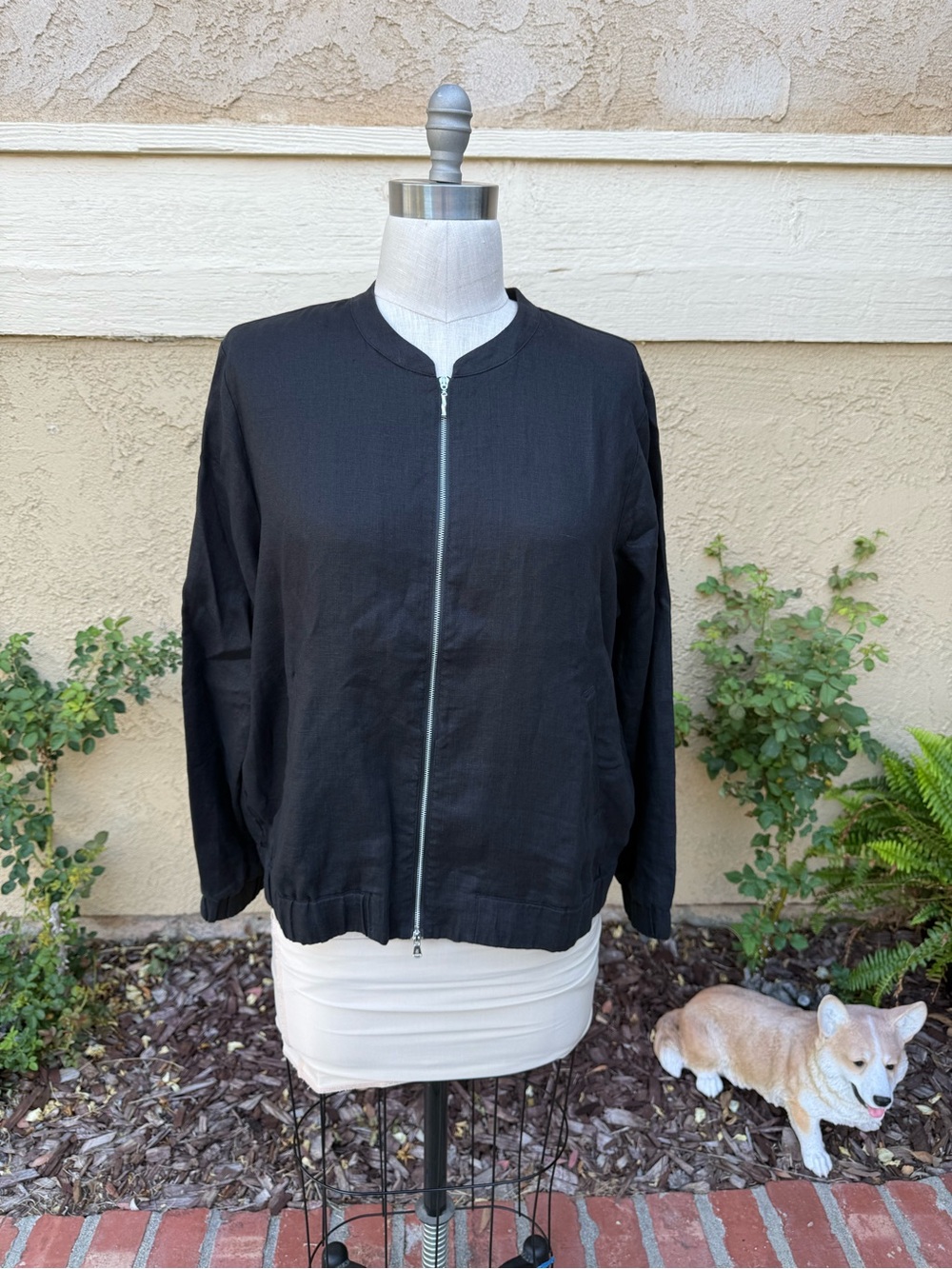 Tommy Bahama Two Palms Linen Bomber Jacket